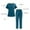 Navy, variant on Unisex Scrub, Nurse Uniform for Women Men ,Scrub Set , Stretch Fabric with Multi-Pockets, V-Neck Tunic Scrub Top and Drawtring Cargo Pants for Nurses, Beauticians, Dentists Uniforme Medico