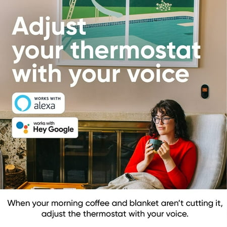 Wyze Smart Wifi Thermostat for Home with App Control, Black