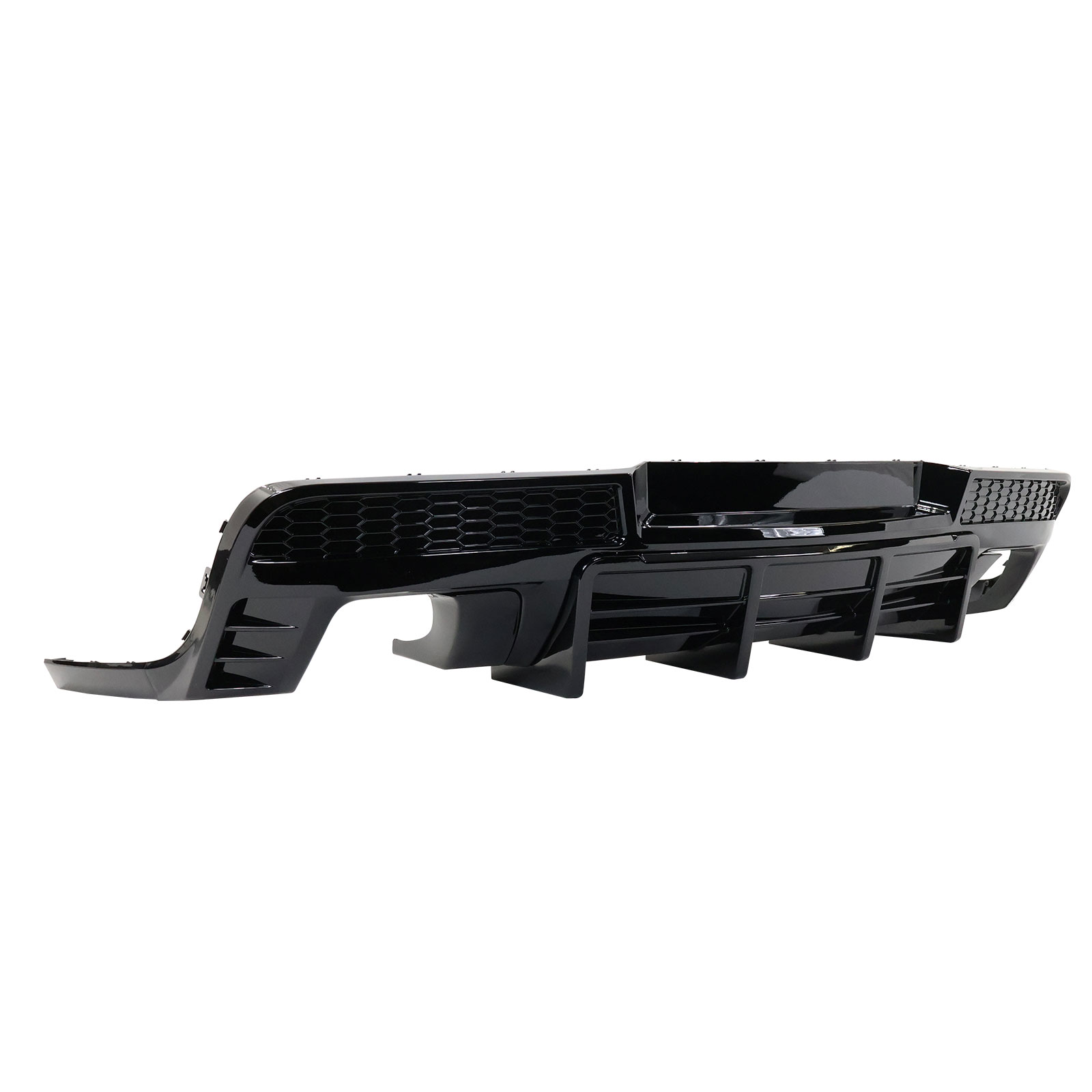 Ikon Style Matte Black Rear Bumper Lip Spoiler – For 2014-2015 Chevrolet Camaro, PP 5pc Set - View #2
