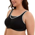thumbnail image 2 of Women's Sports Bra Full Support High Impact Plus Size Wirefree Non-Padded Full Figure Bra 38DDD, 2 of 9