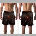 thumbnail image 3 of luoweisi Men's Beach Shorts Quick Dry Swim Trunks with Mesh Lining Halloween Spider Web L, 3 of 5