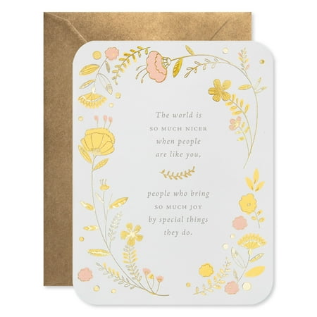 American Greetings Thank You Stationery with Envelopes, Floral Border (20-Count)