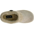 thumbnail image 3 of Clarks Stone Knitted Collar Winter Clog Rounded Closed Toe Slippers (Stone Gold Premium, 8), 3 of 4