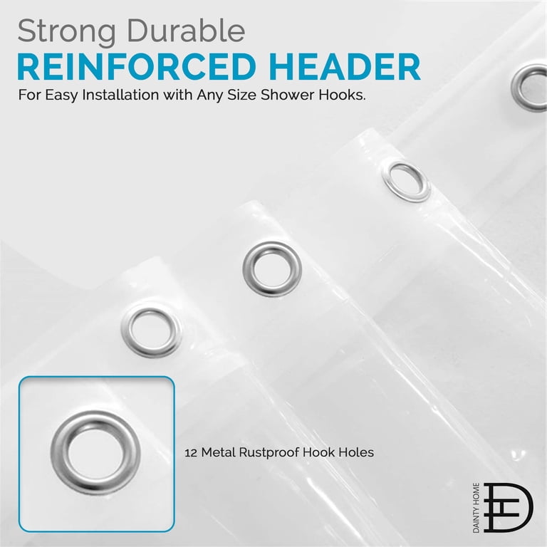 Dainty Home Heavy Weight Shower Curtain Liner Clear photo 4