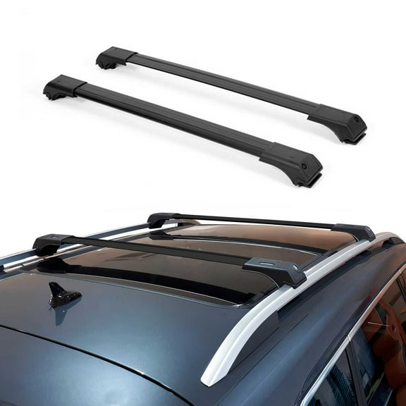 Raised Roof Rack Cross Bars Carrier for Nissan Pathfinder 2005-2012 Black 2Pcs