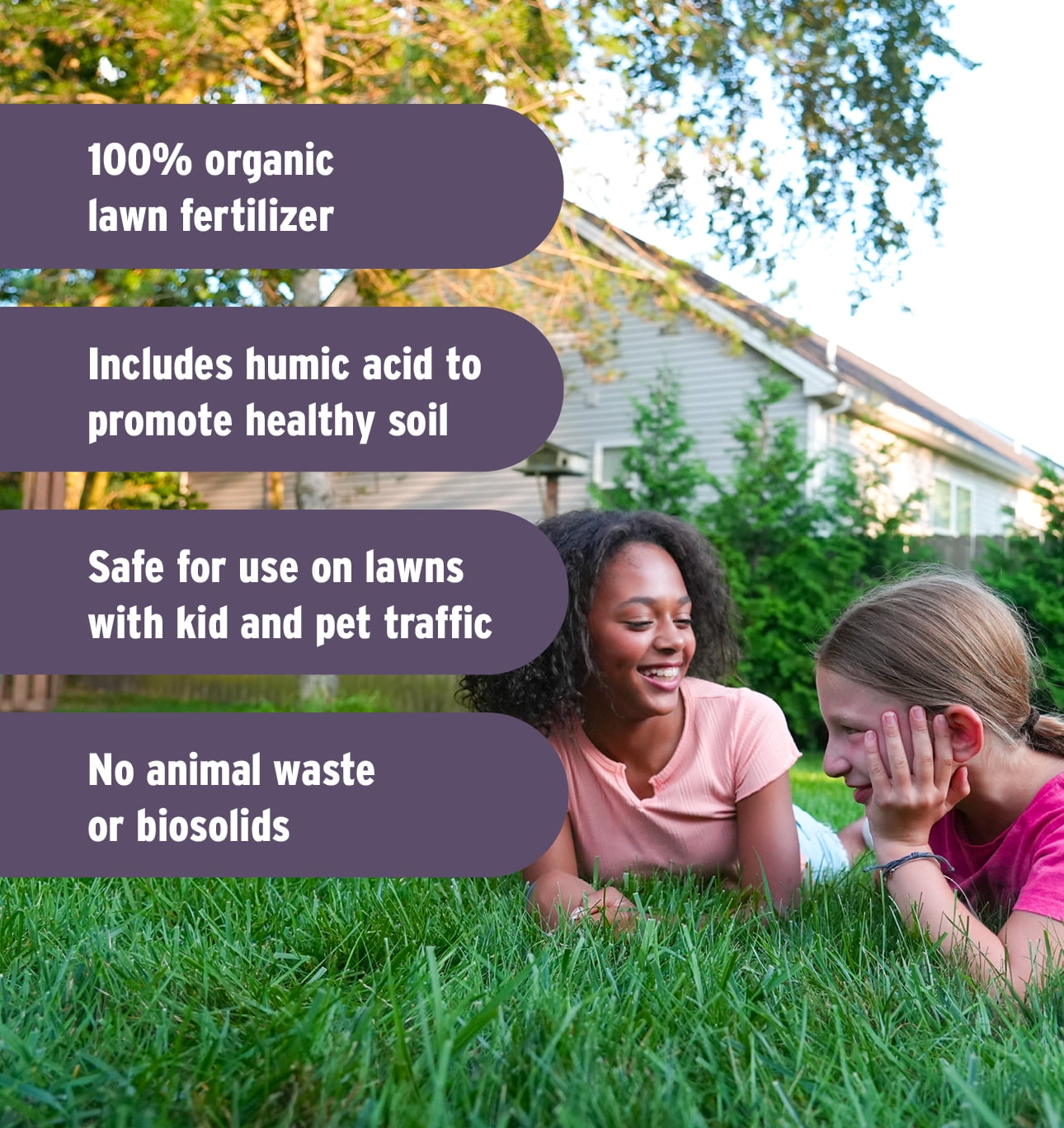 Lawnbox Lawn Luxe 7-0-7 100% Organic Summer Grass Fertilizer 28 lb Bag Covers 5,000 Sqft