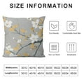 thumbnail image 5 of COMIO  Floral Pillow Case  Tan Gray Plum Blossom Flower Pattern Printed Pillowcases/Pillow Shams - Standard Queen Size, 5 of 5