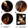 thumbnail image 3 of Designart "Gold and Black Butterfly Essence blooms III In Gold and Yellow"Butterfly Animal Metal Wall Art Gold Modern Living Room Wall Art, 3 of 6