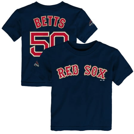 Mookie Betts Boston Red Sox Majestic Toddler 2019 Gold Program Name & Number T-Shirt -