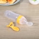 thumbnail image 4 of Biberón de silicona de 90 ml para bebés y niños pequeños con cuchara, alimentador exprimidor de cereales y alimentos frescos (amarillo), 4 of 5