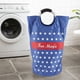 thumbnail image 4 of Cesto de ropa sucia Cesto de ropa sucia plegable impermeable para dormitorio familiar (azul), 4 of 5