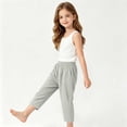 thumbnail image 6 of Kids' Cotton Gauze Pants, Highly breathable fabric, anti-mosquito performance, elastic waist for toddlers' casual wear, 0-8 Years Gray 1-2 Years, 6 of 7