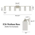 thumbnail image 2 of KAWOTI 43 in. 6-Light Brushed Nickel Vanity Light with Frosted Glass Shade, 2 of 6