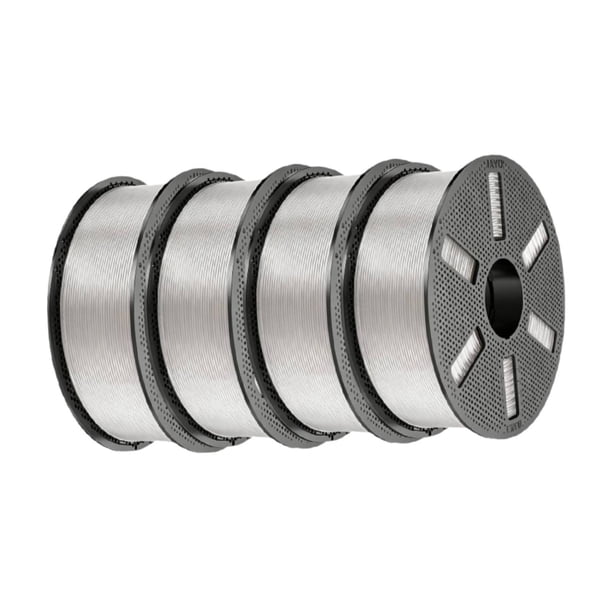 4 filamentos profesionales de alto rendimiento para impresoras 3D, universales, de 1,75 mm. Transparente