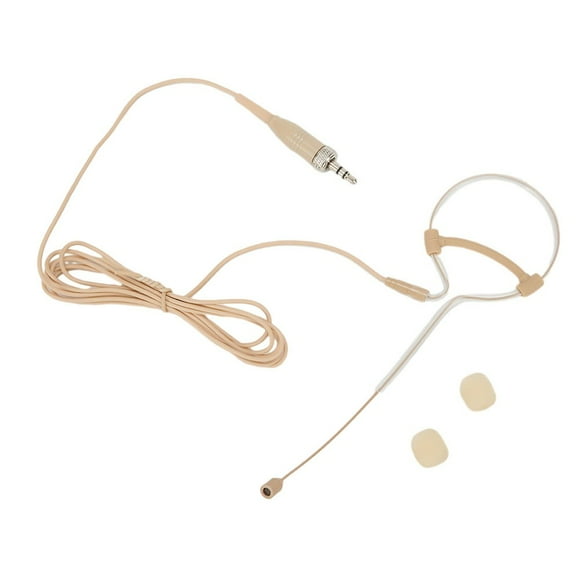 Mosiee Beige Wired Microphone Portable Microphone Single Earhook Headset Mic Headworn Microphone For Sennheiser Wireless 3.5Mm