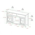 thumbnail image 4 of Pemberly Row 58" Transitional Fireplace Glass Wood TV Stand in Gray Wash, 4 of 5