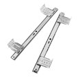 thumbnail image 3 of Bunblic Clavier Coulissant sous Bureau en Acier Robuste Matériel de Meuble avec Support Réglable en Hauteur Rails de 14 Pouces Ensemble 27mm Argent 4 Hauteurs, 3 of 8