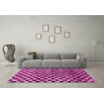 thumbnail image 3 of Ahgly Company Indoor Round Checkered Pink Modern Area Rugs, 8' Round, 3 of 4