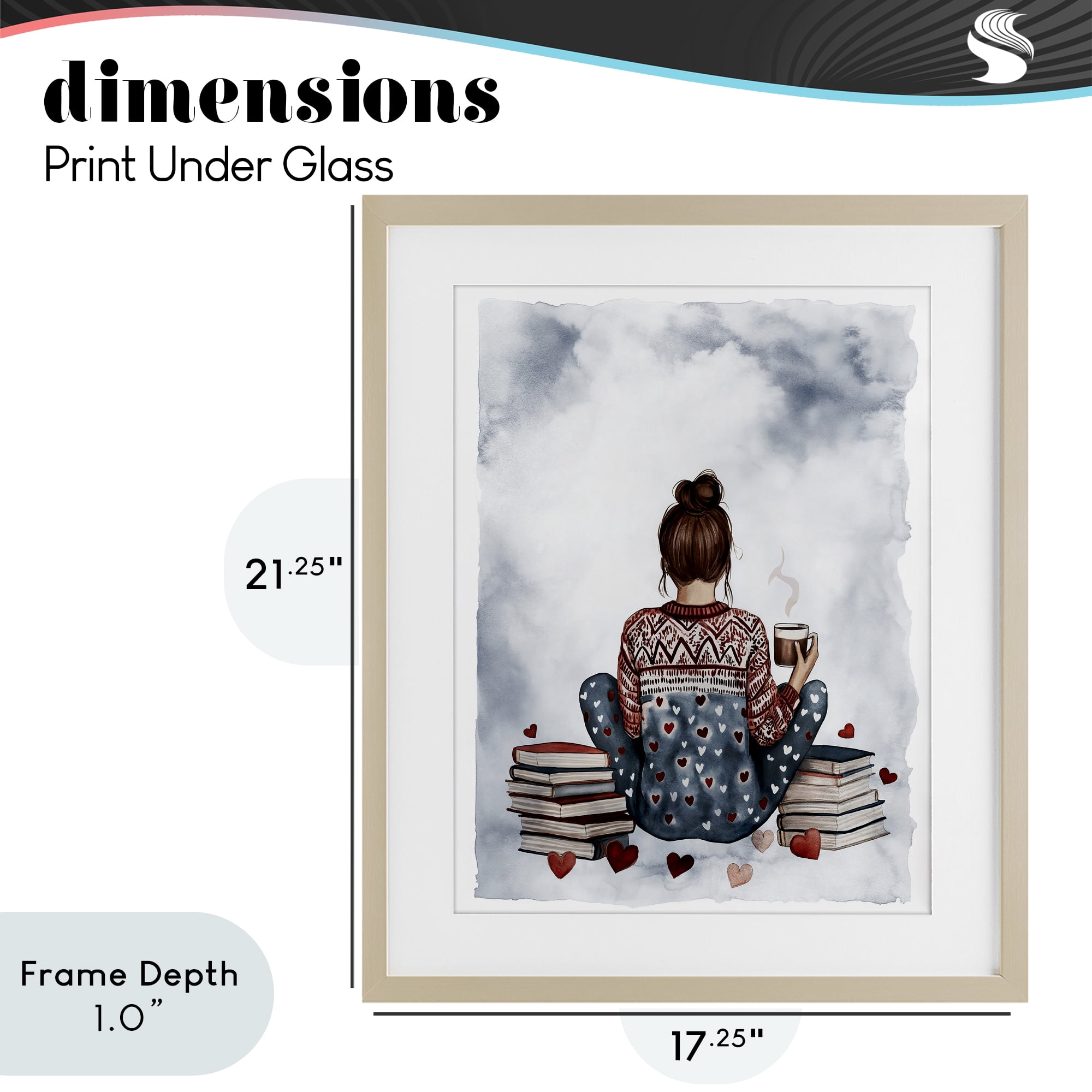 Stupell Industries Cozy Ritual Reader Birch Framed Print Under Glass, design by Svetlana Aleynikova
