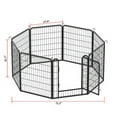 thumbnail image 6 of 8-Panel Heavy Duty Metal Dog Playpen with Door, 31.7" High Pet Exercise Fence for Indoor & Outdoor Use, 6 of 9