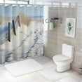 thumbnail image 7 of Fenyluxe Snowy Beach Shower Curtain 100% Polyester Fiber Home Bathtubs Bathroom Decoration Washable with Hooks 60"x72, 7 of 7