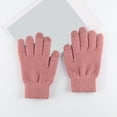 thumbnail image 4 of PMVFHDE Mens Gloves Solid Color Winter Thickened Knitted Outdoor Warm Screen Snowman Embroidered, 4 of 5