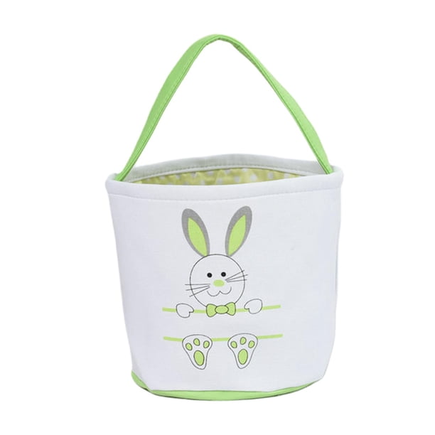 Rabbit Buckets Storage Bag Egg Personalized With Carrying Handle Handbag Easter For Kids Holiday Decoration BLESIY Canasta Conejito De Pascua