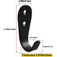 thumbnail image 2 of 12 ganchos negros para pared, ganchos resistentes para colgar abrigos, ganchos sin óxido, montados en la pared con tornillos para llaves, toallas, bolsos, tazas, sombreros, interiores y exteriores., 2 of 5