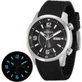 thumbnail image 3 of Reloj de buceo para hombre Reloj de pulsera mecánico automático con corona atornillada 20ATM Resistente al agua HV600 Dureza Cristal de zafiro Banda de silicona Super luminoso Relojes para hombre Negro, 3 of 5