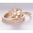 thumbnail image 3 of Just engagement ring listing, without the matching band, 1.25 carat Morganite and Diamond 10k Rose Gold with One Engagement Ring, 3 of 3