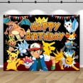 thumbnail image 2 of Fondo de Pokémon para fiesta de cumpleaños de niño, fotografía de mascota, elfo, Pikachu, pancarta para baby shower, decoración, póster, accesorios, 2 of 5