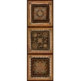 thumbnail image 2 of Tava Studios 13x32 Gold Ornate Wood Framed with Double Matting Museum Art Print Titled - Folk Art Panel II, 2 of 4