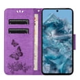 thumbnail image 6 of Feishell Wallet Case for Google Pixel 9 Pro XL,Retro PU Leather Butterfly Embossed Pattern Full Protection Anti-Scratch Magnetic Clasp Flip Holder Card Slots & Cash Pocket Phone Cover,Purple, 6 of 9