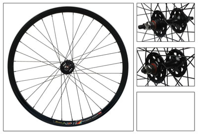 Weinmann DP18 black fixed gear Track Bike Wheelset Wheels 32h SingleSpeed DT 2.0 