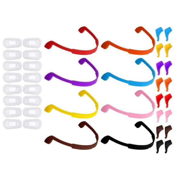 24 Piece Silicone Eyeglass Retainer Set in Assorted Colors for Comfort