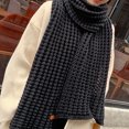 thumbnail image 3 of Qarigey Manténgase cómodo y elegante, bufanda de lana gruesa, cálida y , moda de invierno, bufandas largas para mujer, versátiles Accesorios de disfraces azul, 3 of 6