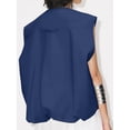 thumbnail image 6 of Women's Full Zip Vest Sleeveless Solid Color Blouse Oversized Jacket Tops Loose Fit Tank Tops Summer Clothes for Casual, 6 of 7