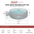 thumbnail image 3 of Coleman Hot Tub with 4 Pack Bestway SaluSpa Seat and 2 Headrest Pillows with Pump #P09144, 3 of 12