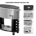 thumbnail image 3 of Ktaxon 70QT Ice Coller Cart, Patio Ice Chest on Wheels with Bottle Opener & Ice Scoop, for Outdoor Party Camping Picnic, Sliver Gray, 3 of 8