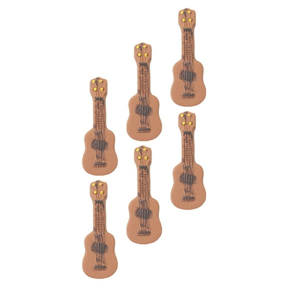 BALAHAPY 6Pcs Mini Guitar Model Small Ornaments Synthetic Resin Home Decoration present