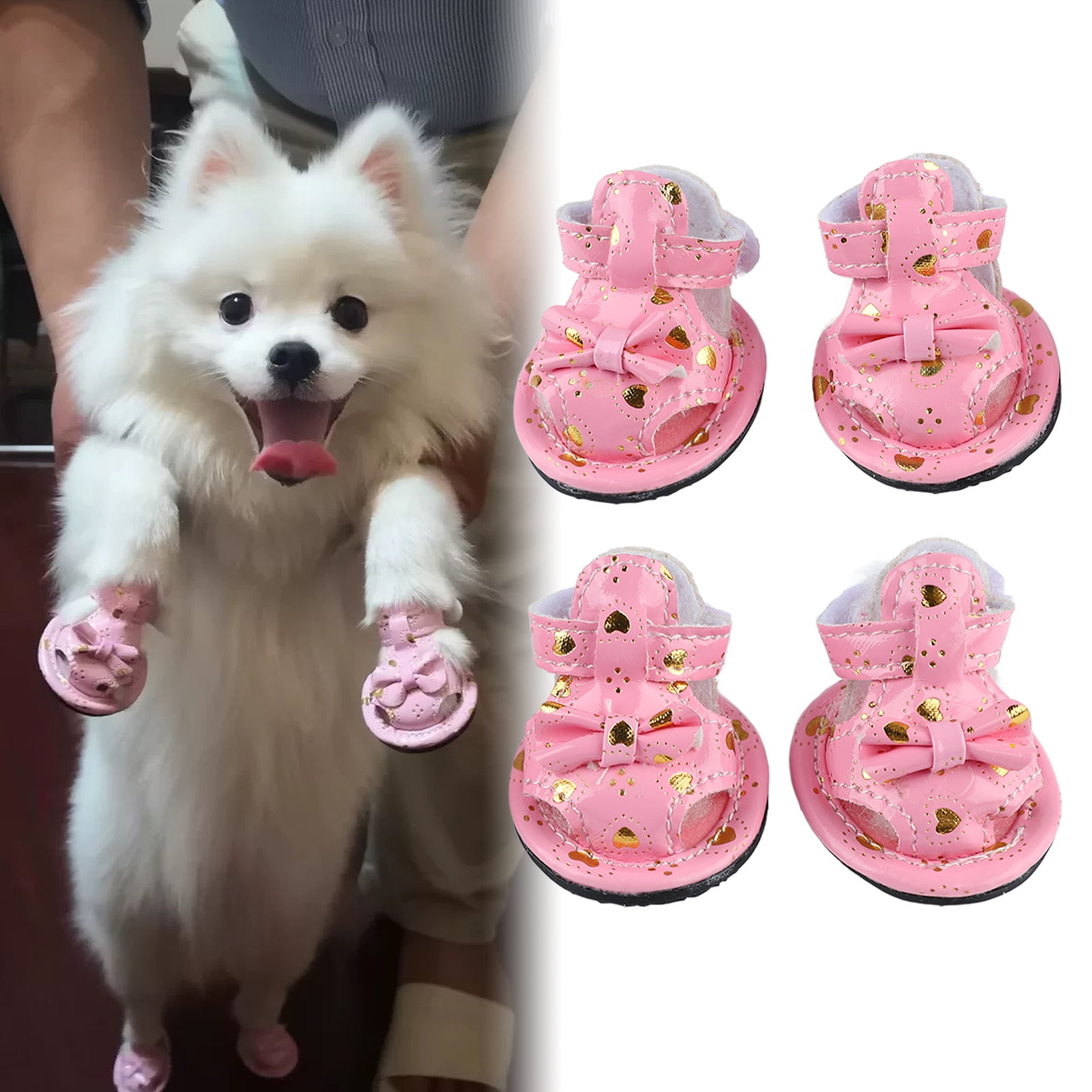 Pcs Puppy Sandals, Cute Dog Booties Paw Protector Waterproof Pet