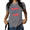 Grey, variant on Women's Late Night Readers Club Graphic T-Shirt Moon And Sand Clock Print Just One More Chapter Short Sleeve Crewneck Bookworm Top Plus Size