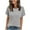 Gray, variant on Womens Ribbed Knit Tops Fashion Casual Crew Neck T-Shirts Loose Fit Short Sleeve Summer Tee Solid Color (XL, Red)