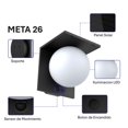 thumbnail image 2 of Lámpara solar esférica para pared META 26, 1000 lm, sensor de mov, 2 of 2
