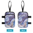 thumbnail image 3 of COEQINE Forearm Crutch Bag Walking Stick Pouch Bag Purple Gold Marble Elbow Crutch Organizer, Two Zippered Pockets, Lightweight, Hands-Free, for Women Men & Seniors, 3 of 7