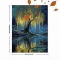 thumbnail image 3 of UXIEQU Enchanted Willow Tree With Golden Lights Canvas Wall Art Print 15.75x11.81 Inches, 3 of 8