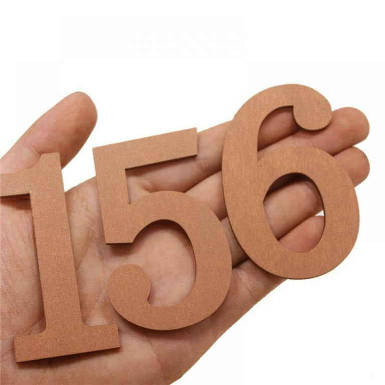 Natural wood - Numbers 6-inch 3cm 10pcs/pack