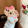 thumbnail image 2 of Case for iPhone 15 Pro Max,Kawaii Phone Cases 3D Silicone Cartoon Retro Phone Mirror Fun Cute Case Soft Rubber Shockproof Protective Case Women Girls for iPhone 15 Pro Max, 2 of 7