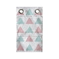 thumbnail image 1 of Geometric Hanging Pocket Organizer, Modern Pattern with Bicolour Pastel Triangles with Dots, Printed Polyester Storage Bag with Pockets, 9" x 27", Seafoam Rose, 1 of 2
