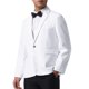 thumbnail image 4 of CHAQUETA DE TRAJE DE NEGOCIO SÓLIDA PARA HOMBRES CON SOLAPA NOTCH Y UN BOTÓN L BLANCA, 4 of 5